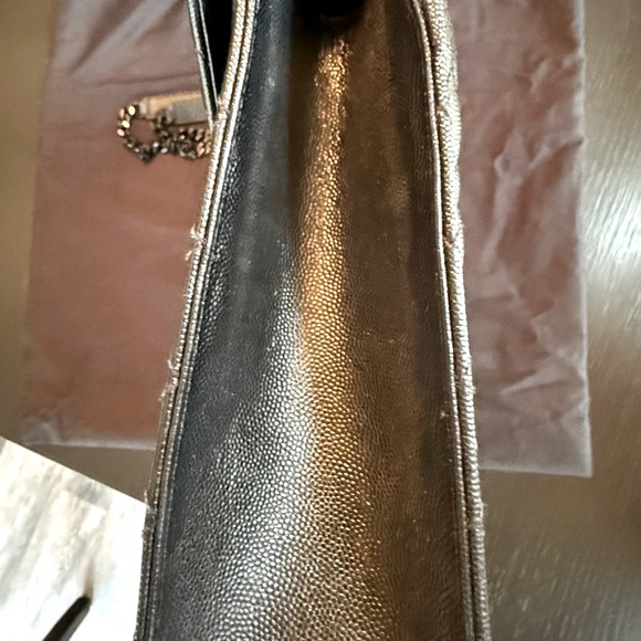 Saint Laurent ‘Large Monogram' Chevron Quilted Leather Shoulder Bag - Picture 5 of 11